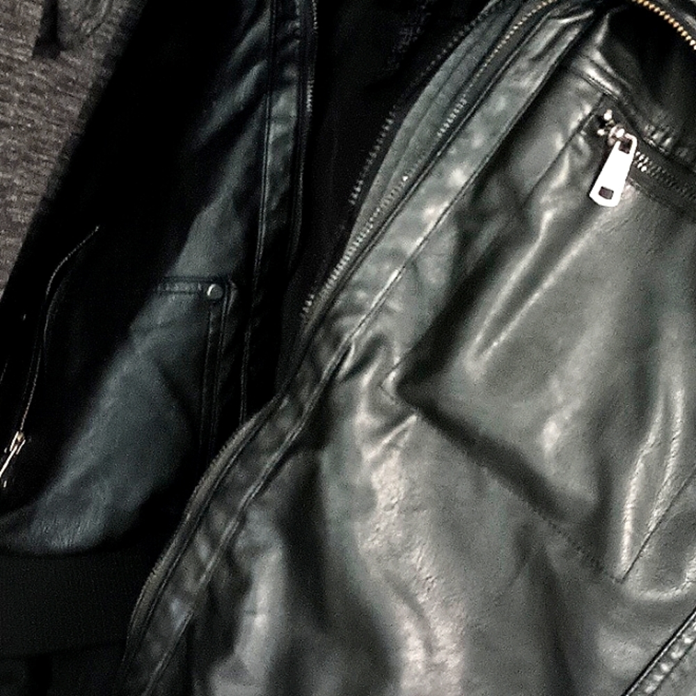Men's leather coat